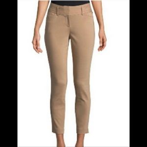 Ivanka Trump pleated cropped pants tan